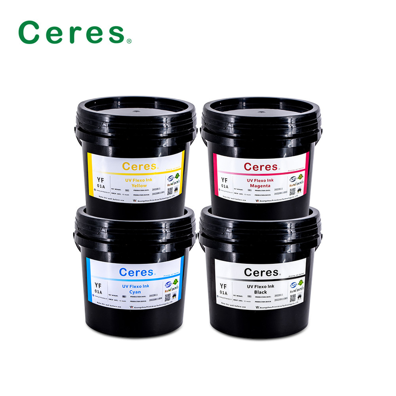 레이블 인쇄용 UV 플렉소 잉크 CMYK 및 판톤 색상
