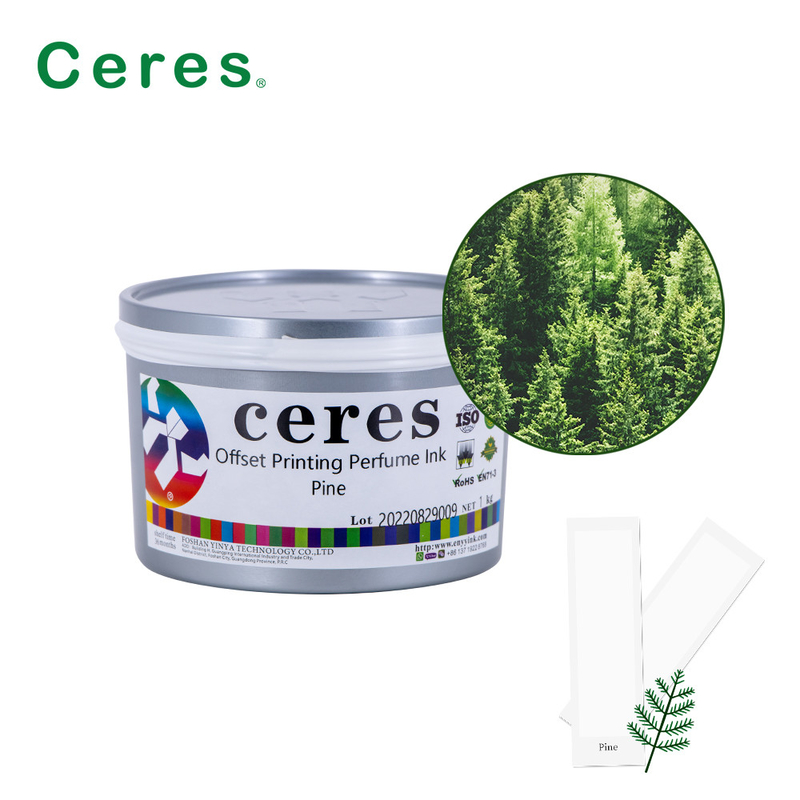 세레스 오프셋 인쇄 향수 잉크 소나무 맛 투명한 색상