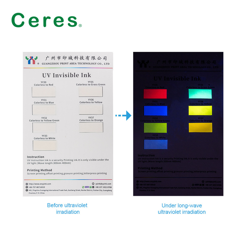 800nm Ceres UV 보이지 않는 잉크