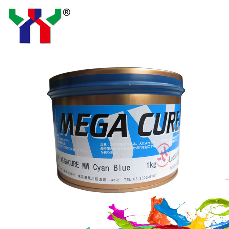 메가미 메가 큐어 UV 오프셋 잉크 CMYK 플라스틱 인쇄용 빠른 건조 잉크