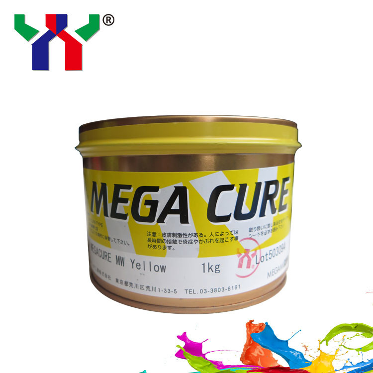메가미 메가 큐어 UV 오프셋 잉크 CMYK 플라스틱 인쇄용 빠른 건조 잉크
