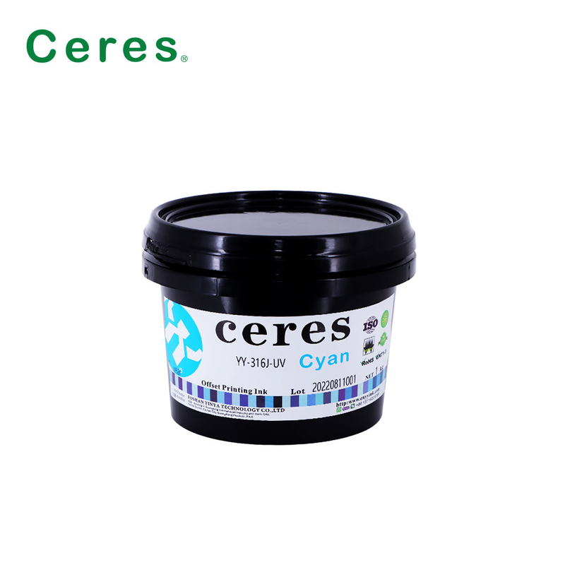 생생한 점 색상 UV 오프셋 잉크 1kg 캔 고속 판톤 인쇄 잉크