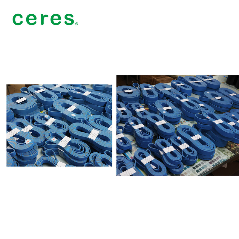 파란색 나일론 샌드위치 고무 평면 벨트/NBR BOBST/HOSON/GAOTIAN 폴더 접착제