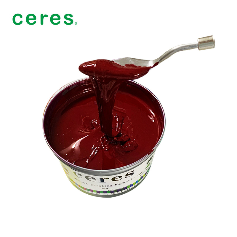 오프셋 자기 인쇄 잉크 빨간색 색상 1Kg / 캔 정상 건조