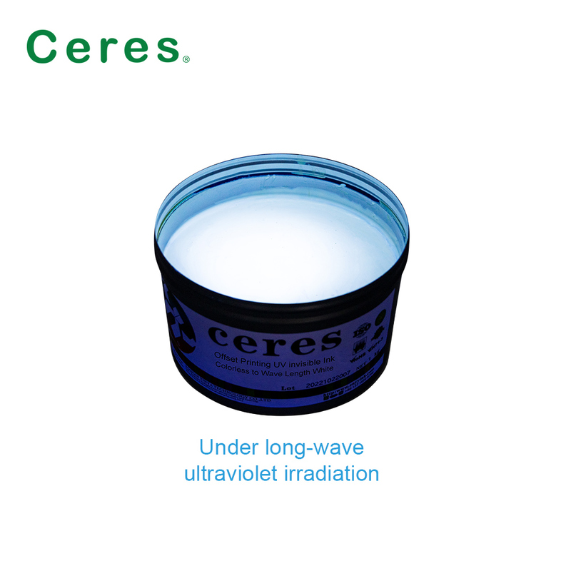 무색에서 흰색 UV 플렉소 프린팅 특수 효과용 UV 보이지 않는 잉크 프린팅