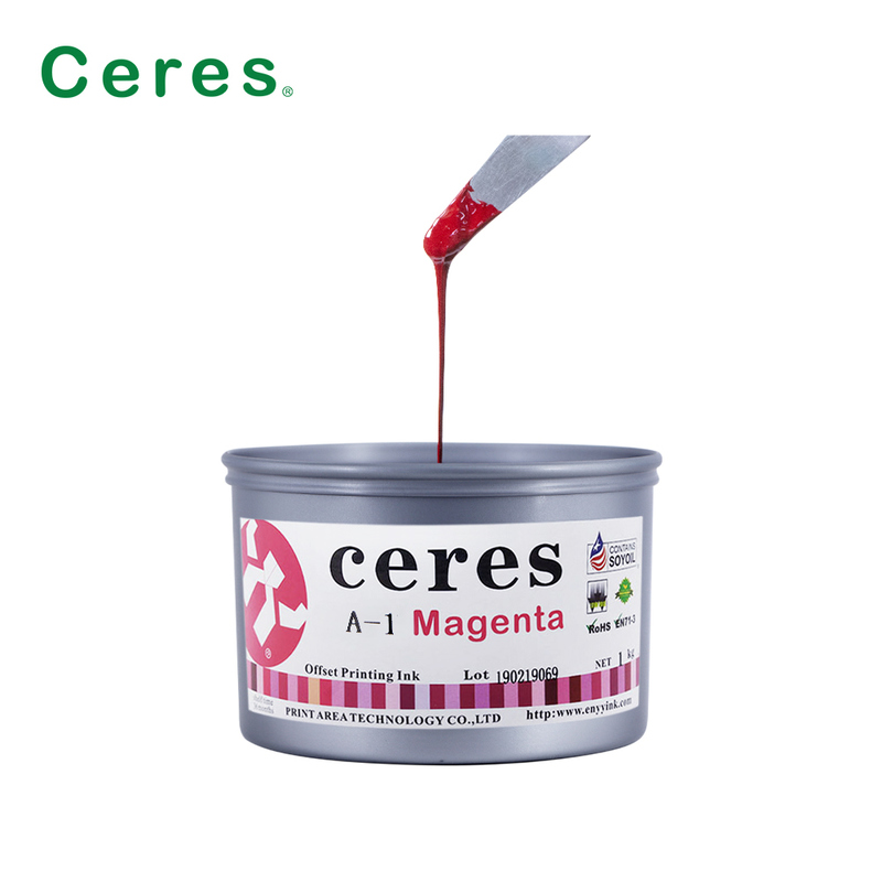 세레스 A-1 무독성 고광택 2년 유통기한 콩기름 옵셋 인쇄 잉크 (CMYK 색상용)