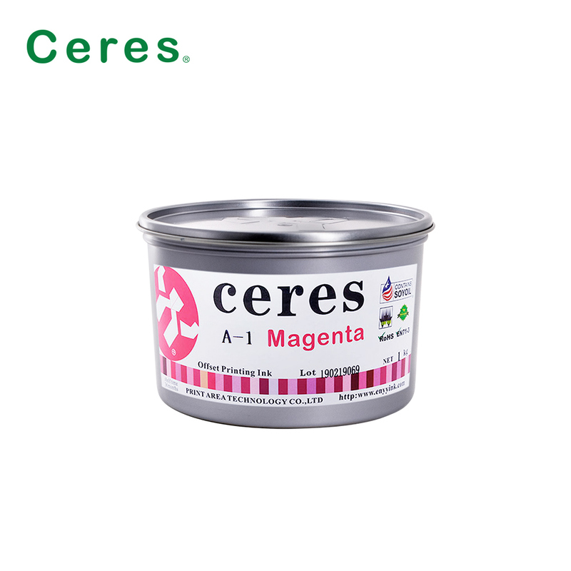 세레스 A-1 무독성 고광택 2년 유통기한 콩기름 옵셋 인쇄 잉크 (CMYK 색상용)