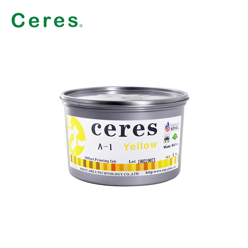 세레스 A-1 무독성 고광택 2년 유통기한 콩기름 옵셋 인쇄 잉크 (CMYK 색상용)