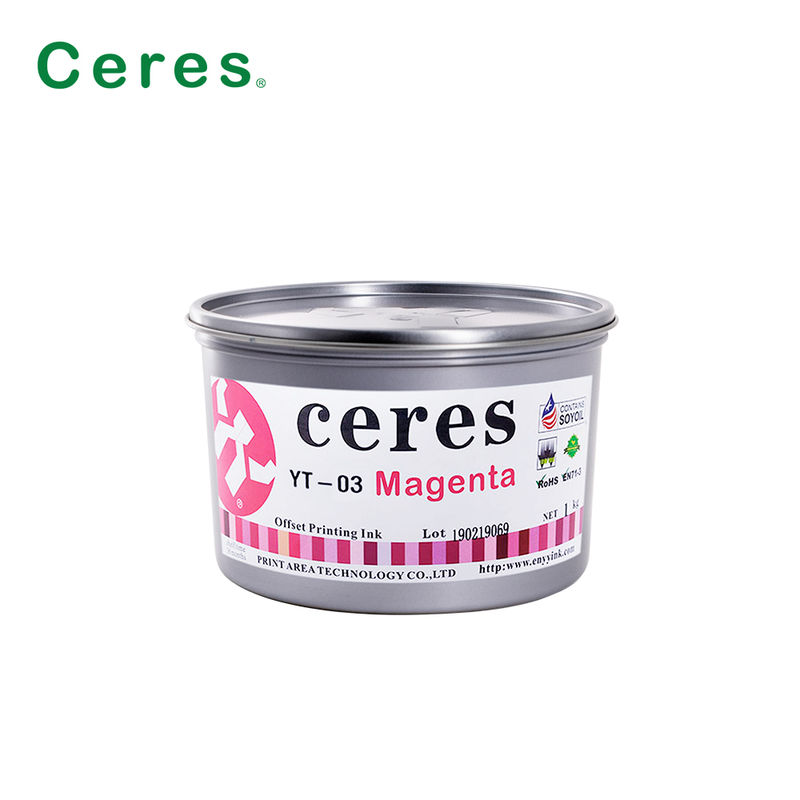 환경 친화적 인 EN71-3에 맞는 용매 기반 오프셋 인쇄 잉크 YT-03 CMYK 잉크 고품질 인쇄