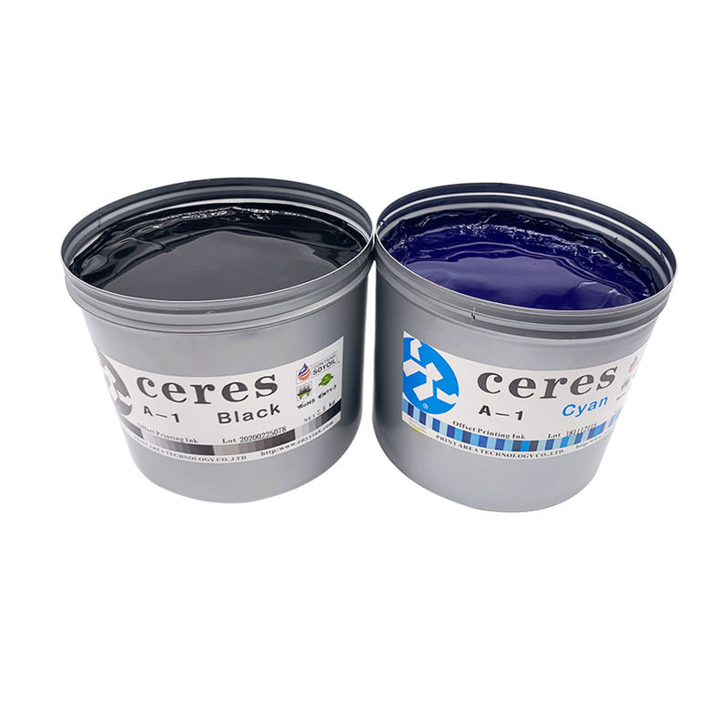 고 광택 고 색 밀도 소야 오프셋 인쇄 잉크 모든 종이에 24 개월 보증