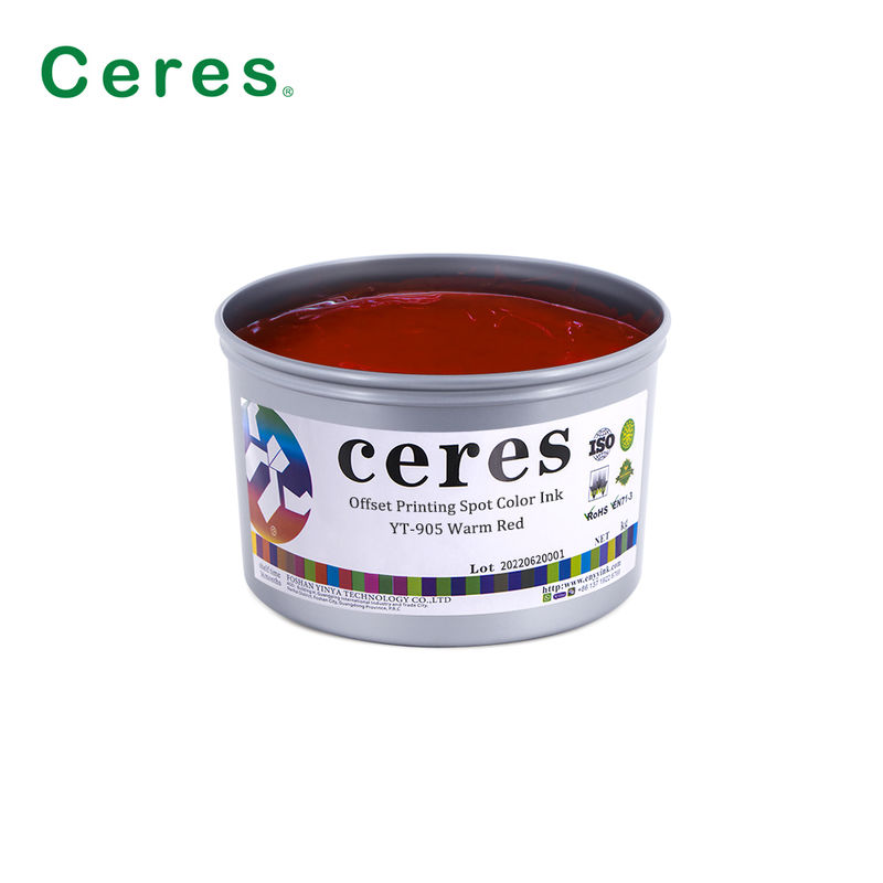 빠른 건조 YT-905 온난한 빨간색 판톤 스팟 컬러 오프셋 인쇄 잉크