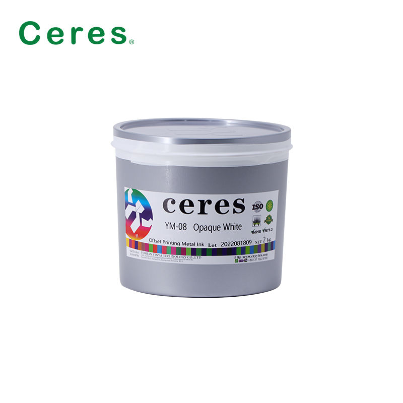 YM-08 불투명 백색 UV 잉크 금속용 오프셋 인쇄 잉크 (내열성)