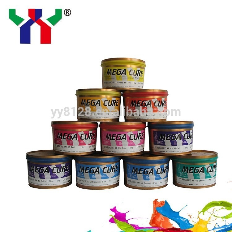 강한 반짝이는 PE PET UV 오프셋 잉크 1kg 캔 PVC 인쇄 잉크 Cmyk 컬러