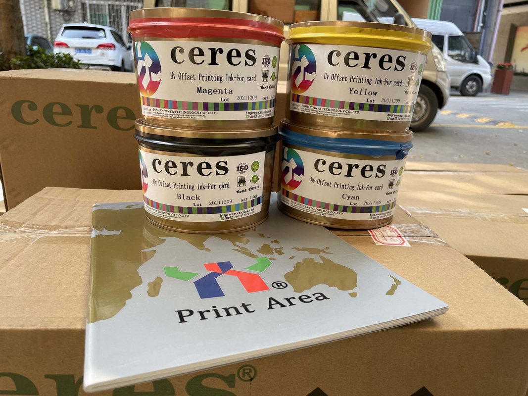 1kg 캔 플라스틱 CMYK 은행 카드 용매 기반 잉크를 위한 빠른 건조 잉크